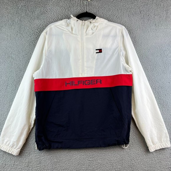 Tommy Hilfiger Other - Vintage Tommy Hilfiger 1/4 Zip Pullover Hooded Windbreaker small